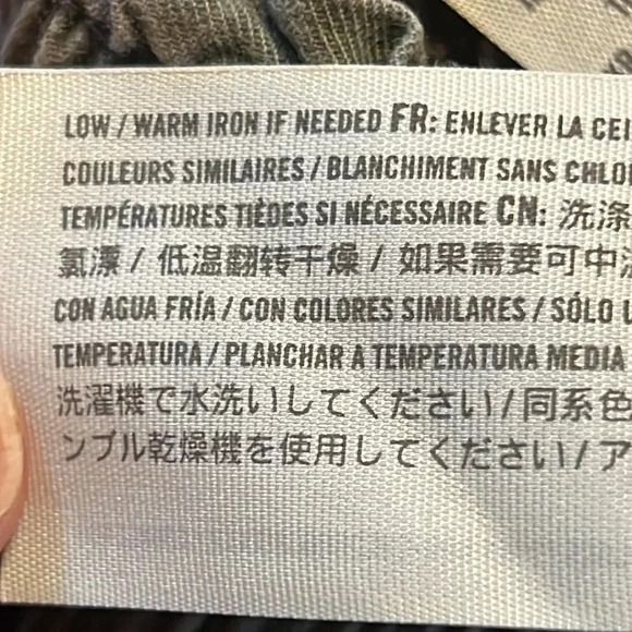 Abercrombie and Fitch women’s army green pants m elastic waist tie front pockets - Picture 8 of 8